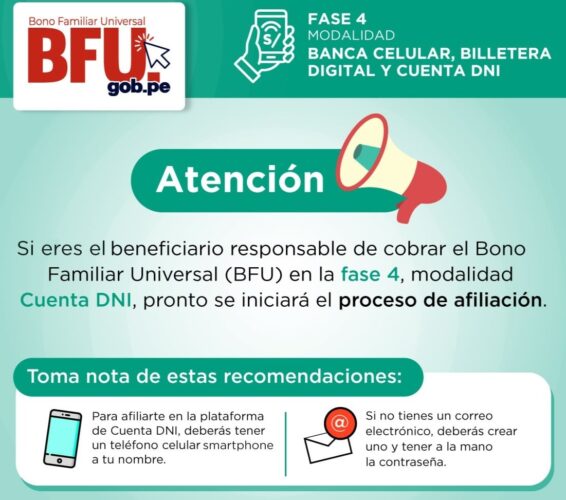 bono familiar universal fase 4 cuenta dni