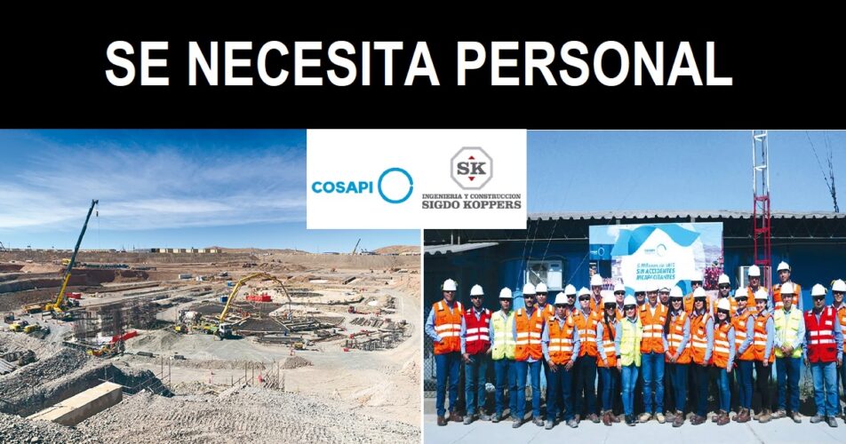 OFERTA LABORAL EN LA CONSTRUCTORA CONSORCIO ICSK - COSAPI LTDA