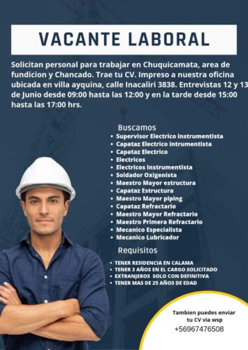trabajar en Chuquicamata